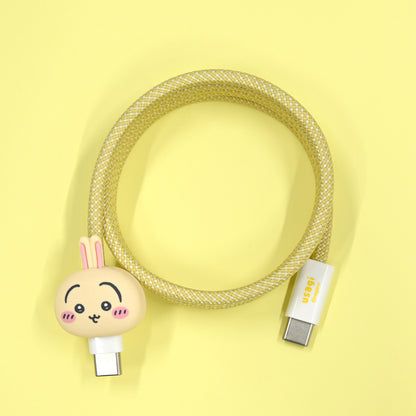 吉伊卡哇 支持PD60W USB2.0 Type-C 吊飾磁吸數據線 (兔兔)