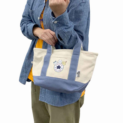 ちいかわ×コンバース キャンバストートバッグS（ブルーグレー）