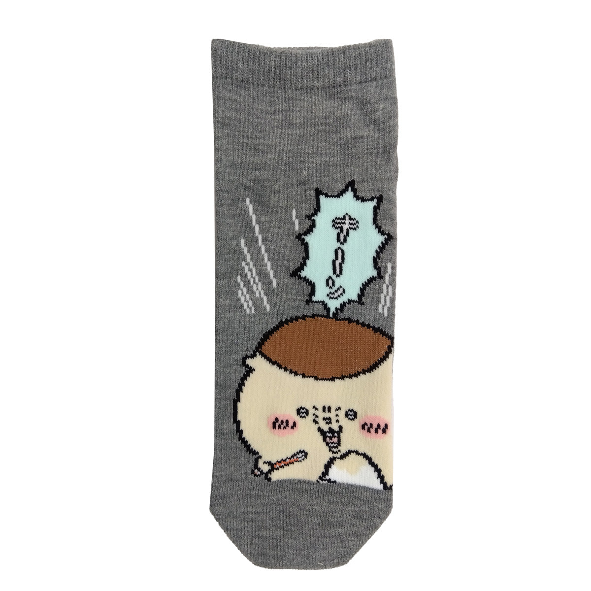 Chiikawa Sneaker Socks (Kurimanju Kakigori Gray) Men’s