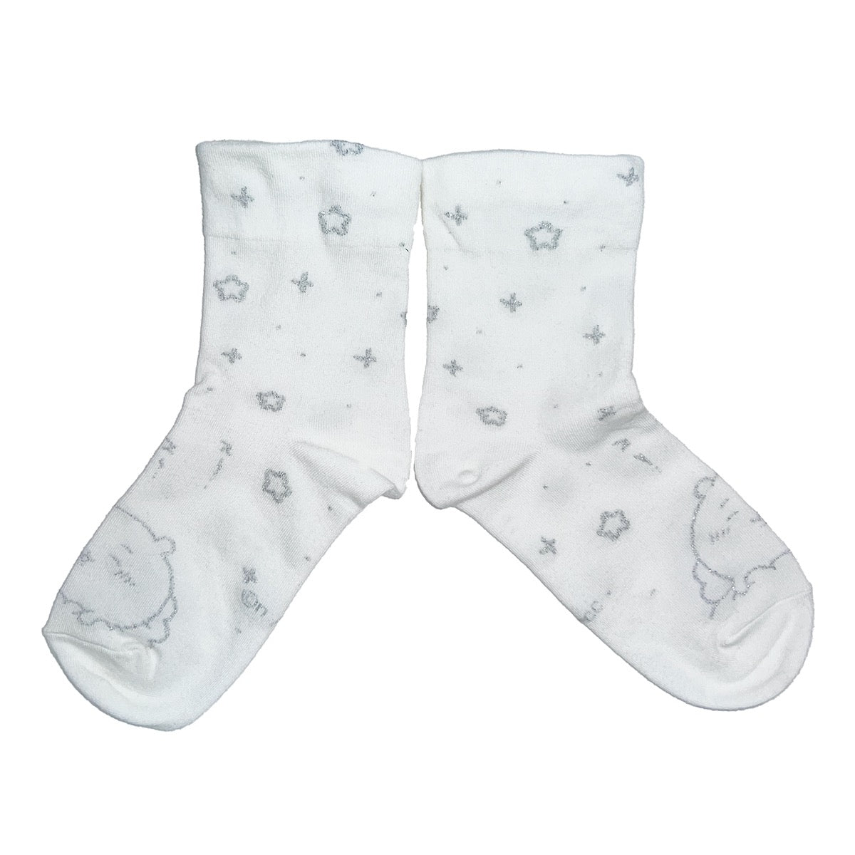 Chiikawa Lamé Crew Socks (Chiikawa White) Women's Size