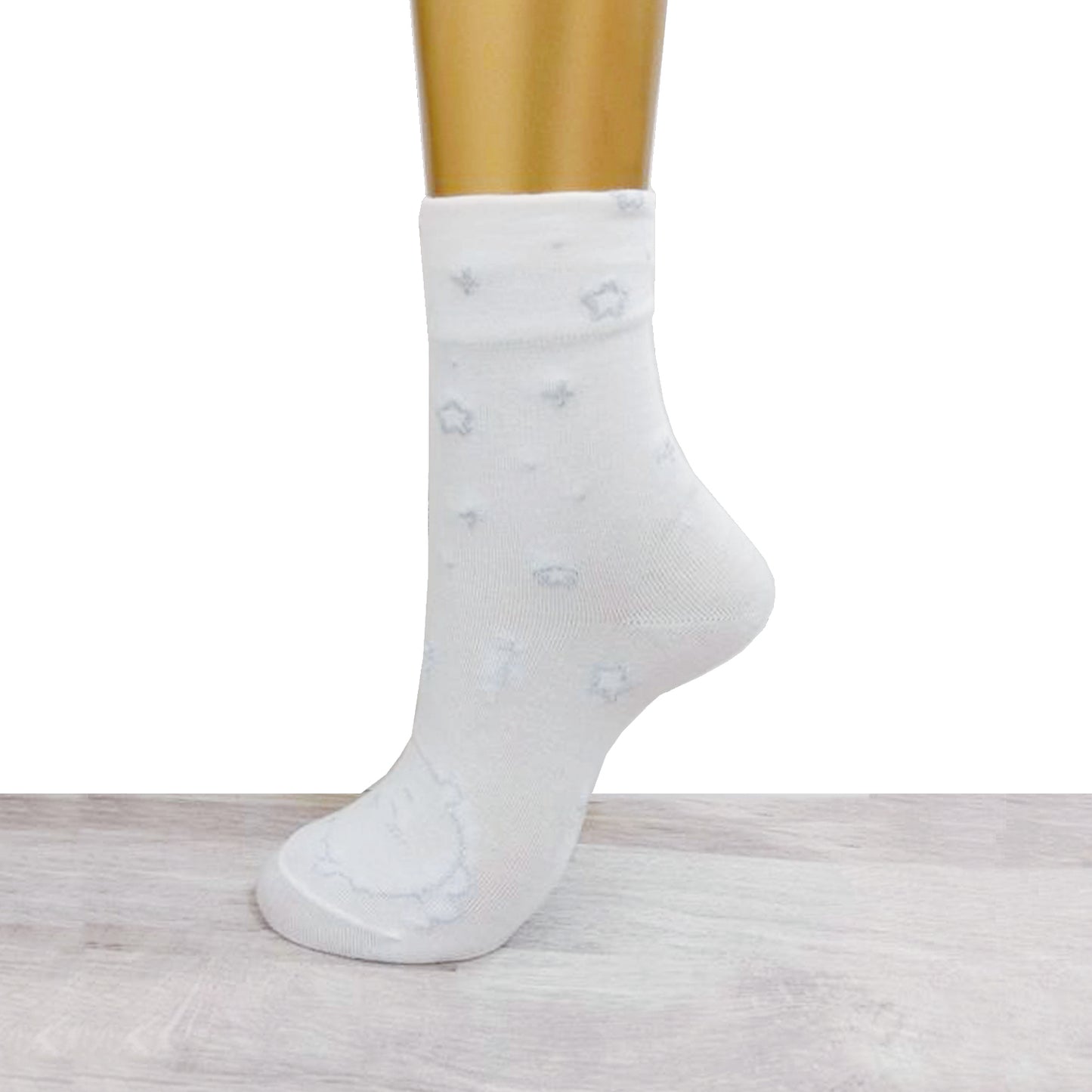 Chiikawa Lamé Crew Socks (Chiikawa White) Women's Size