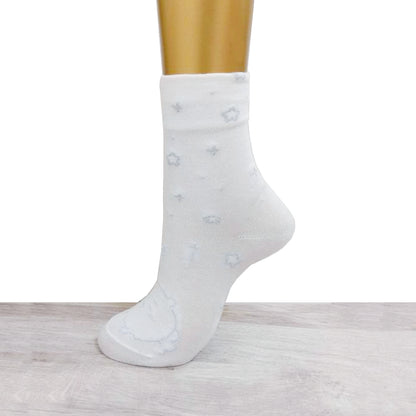 Chiikawa Lamé Crew Socks (Chiikawa White) Women's Size
