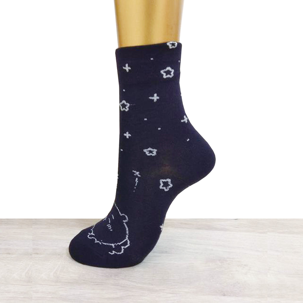 Chiikawa Lamé Crew Socks (Chiikawa Navy) Women's Size