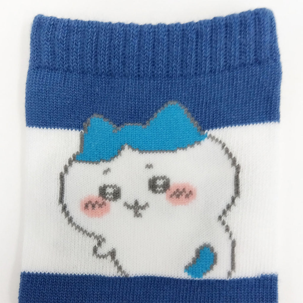 치이카와 크루 양말 (하치와레 돌아본 모습, 블루) (남성용)