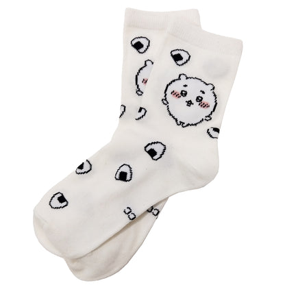 Chiikawa Crew Socks (Rice Balls) Women's