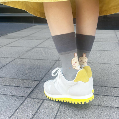 吉伊卡哇 翻边中筒袜（乌萨奇）女士款