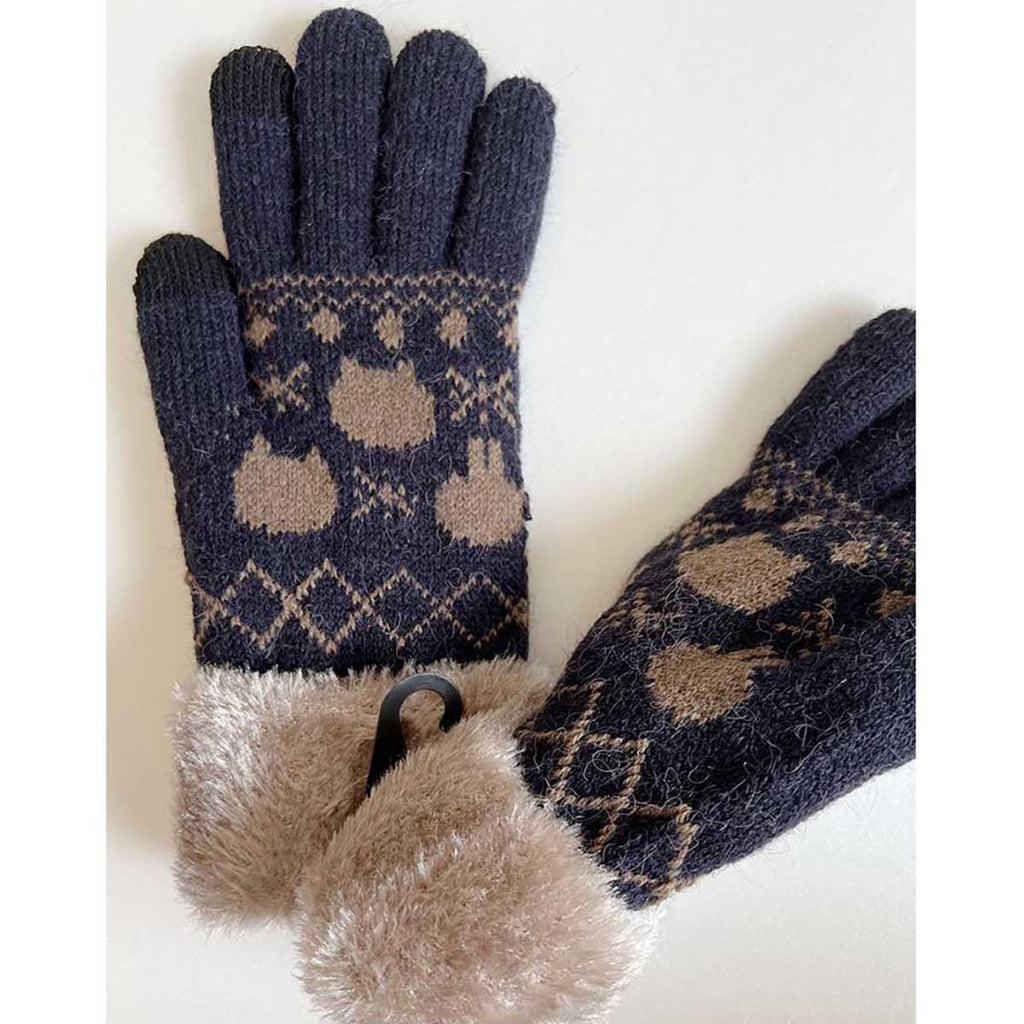 Chiikawa Smartphone-Compatible Gloves (Chiikawa Navy)