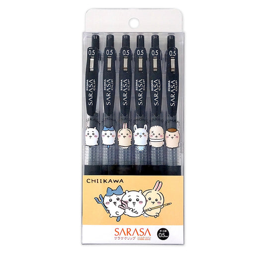 ちいかわ SARASAボールペン 6本セット（しろめーず・黒）