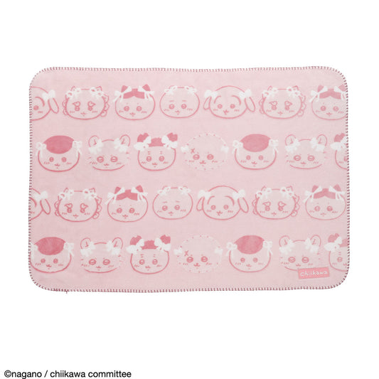 Chiikawa Opal-processed Blanket (Ribbon Ribbon・Pink)