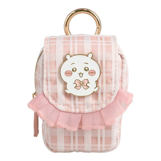 ちいかわ カラビナ付きミニポーチ（チェック・ちいかわ）