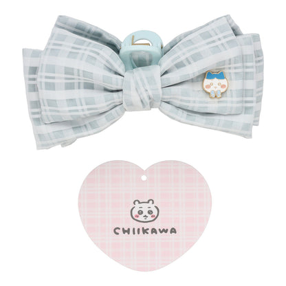 ちいかわ リボンバンスクリップ（チェック・ハチワレ）