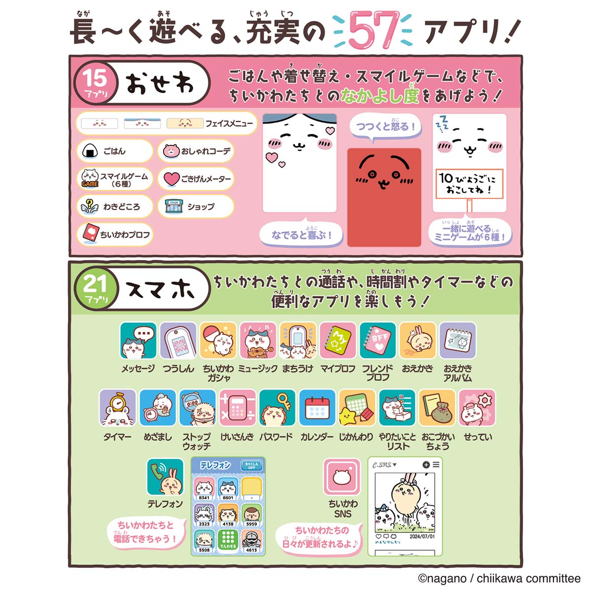 Chiikawa Chiikawa Phone (Chiikawa・Hachiware・Usagi) 