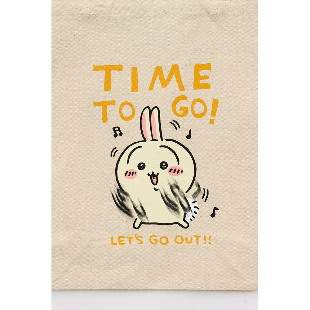 ちいかわ お出かけ楽しみ！な トートバッグ おでかけうさぎ ナチュラル