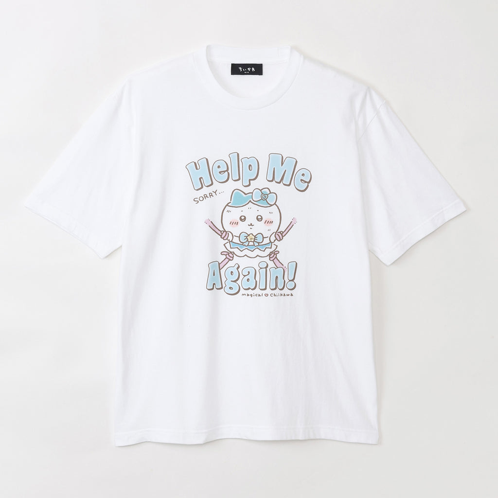 ちいかわ 超まじかるちいかわ ビッグTシャツ Help Me Again！ ホワイト