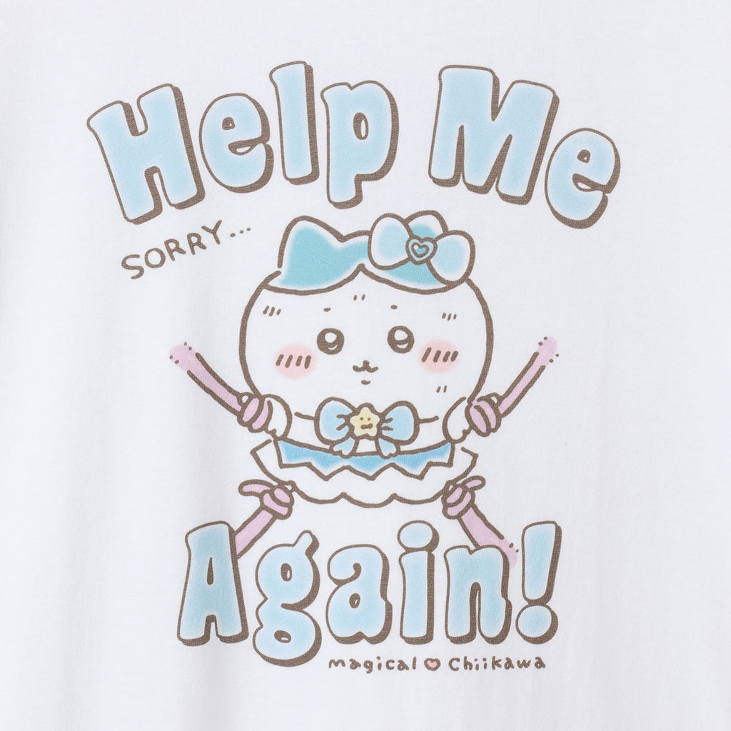 ちいかわ 超まじかるちいかわ ビッグTシャツ Help Me Again！ ホワイト