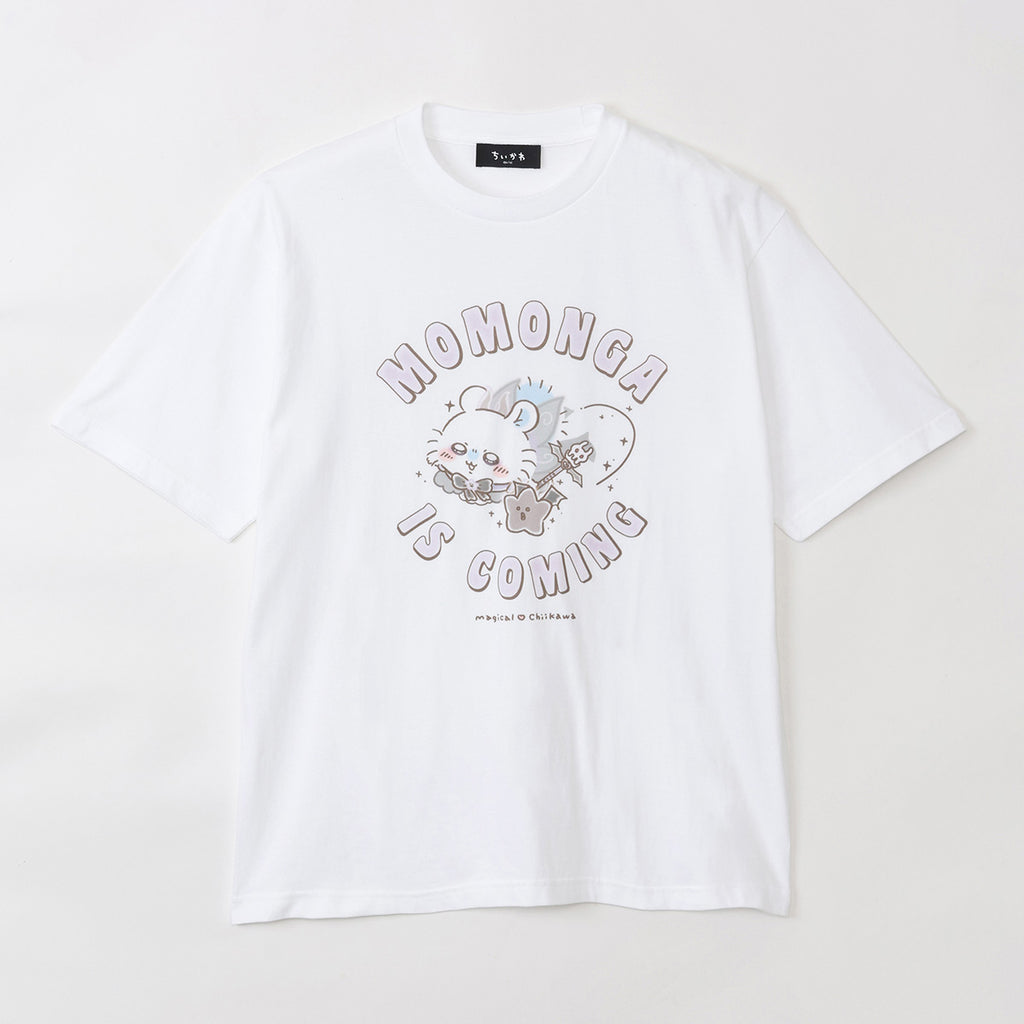 Chiikawa Super Magical Chiikawa Big T-shirt MOMONGA IS COMING White