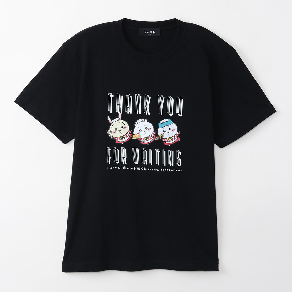 吉伊卡哇 吉伊卡哇餐厅 T恤 THANK YOU FOR WAITING 黑色