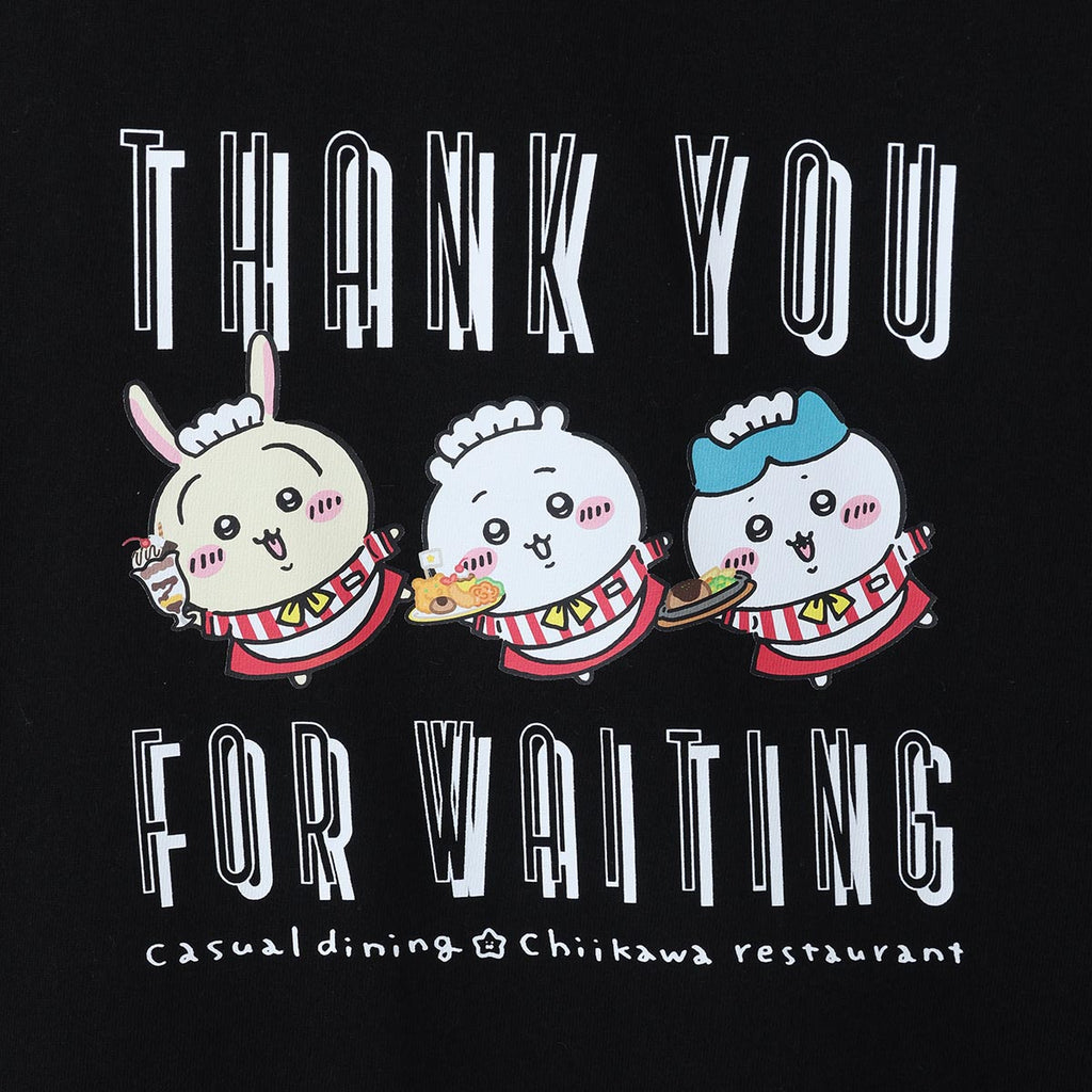 吉伊卡哇 吉伊卡哇餐厅 T恤 THANK YOU FOR WAITING 黑色