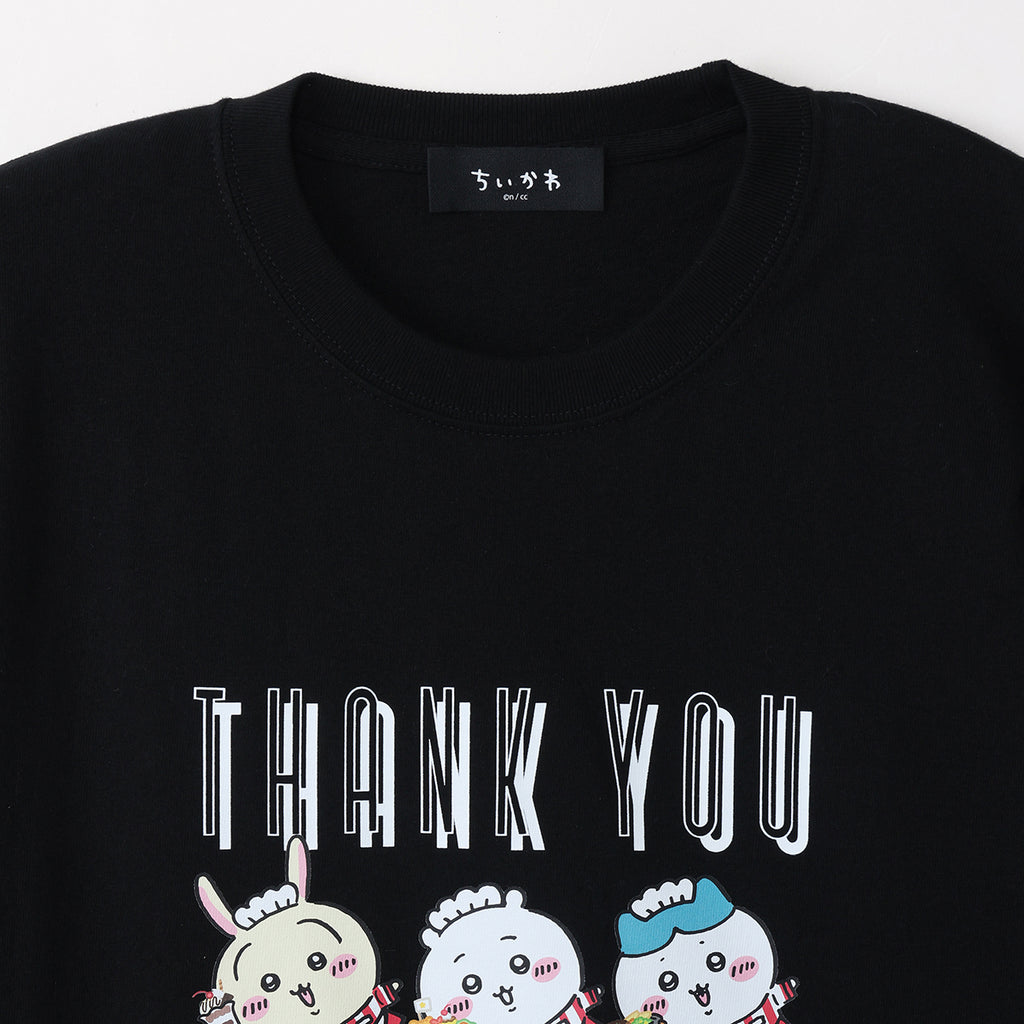 吉伊卡哇 吉伊卡哇餐厅 T恤 THANK YOU FOR WAITING 黑色