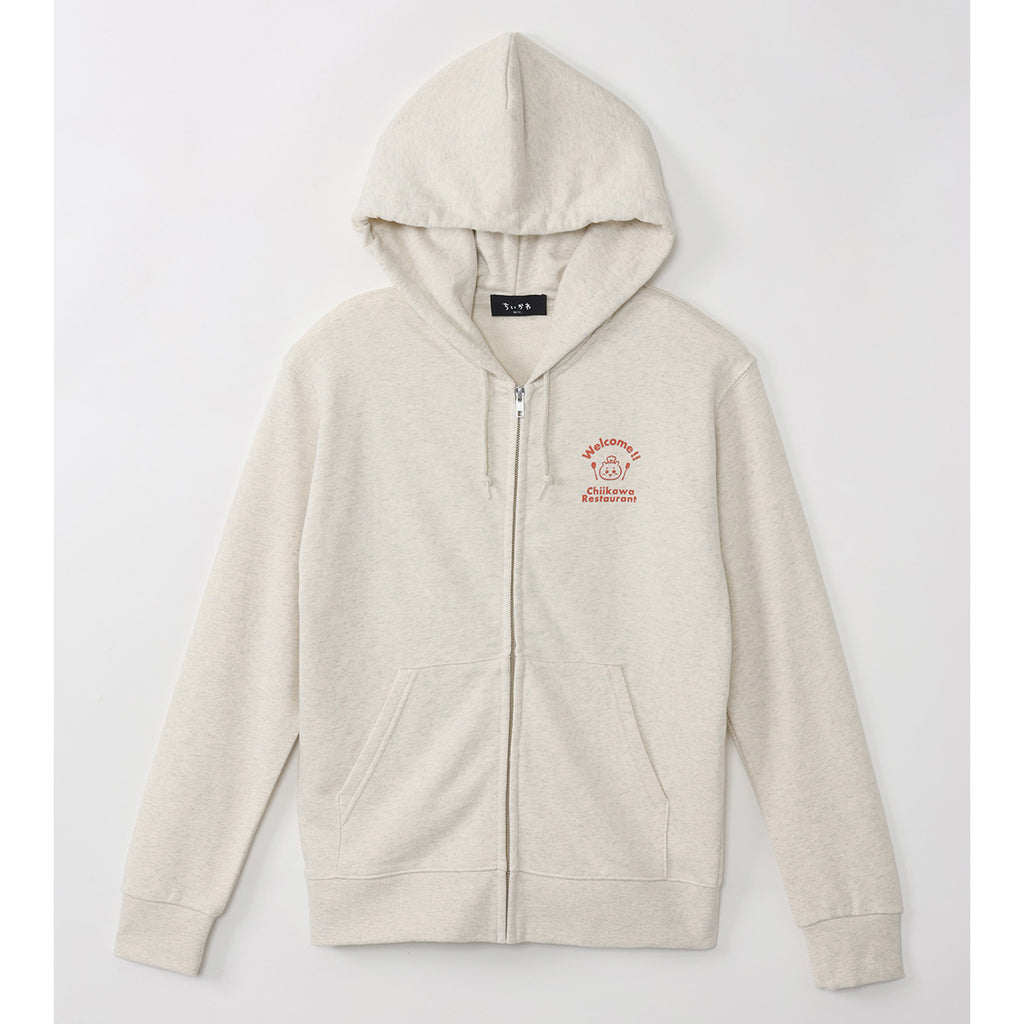 Chiikawa Chiikawa Restaurant Zip-up Hoodie Welcome Oatmeal