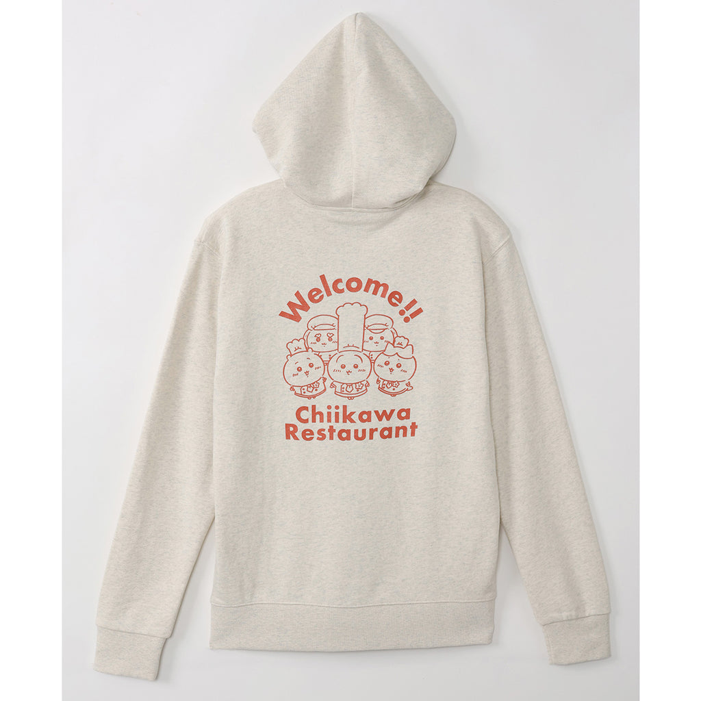 Chiikawa Chiikawa Restaurant Zip-up Hoodie Welcome Oatmeal