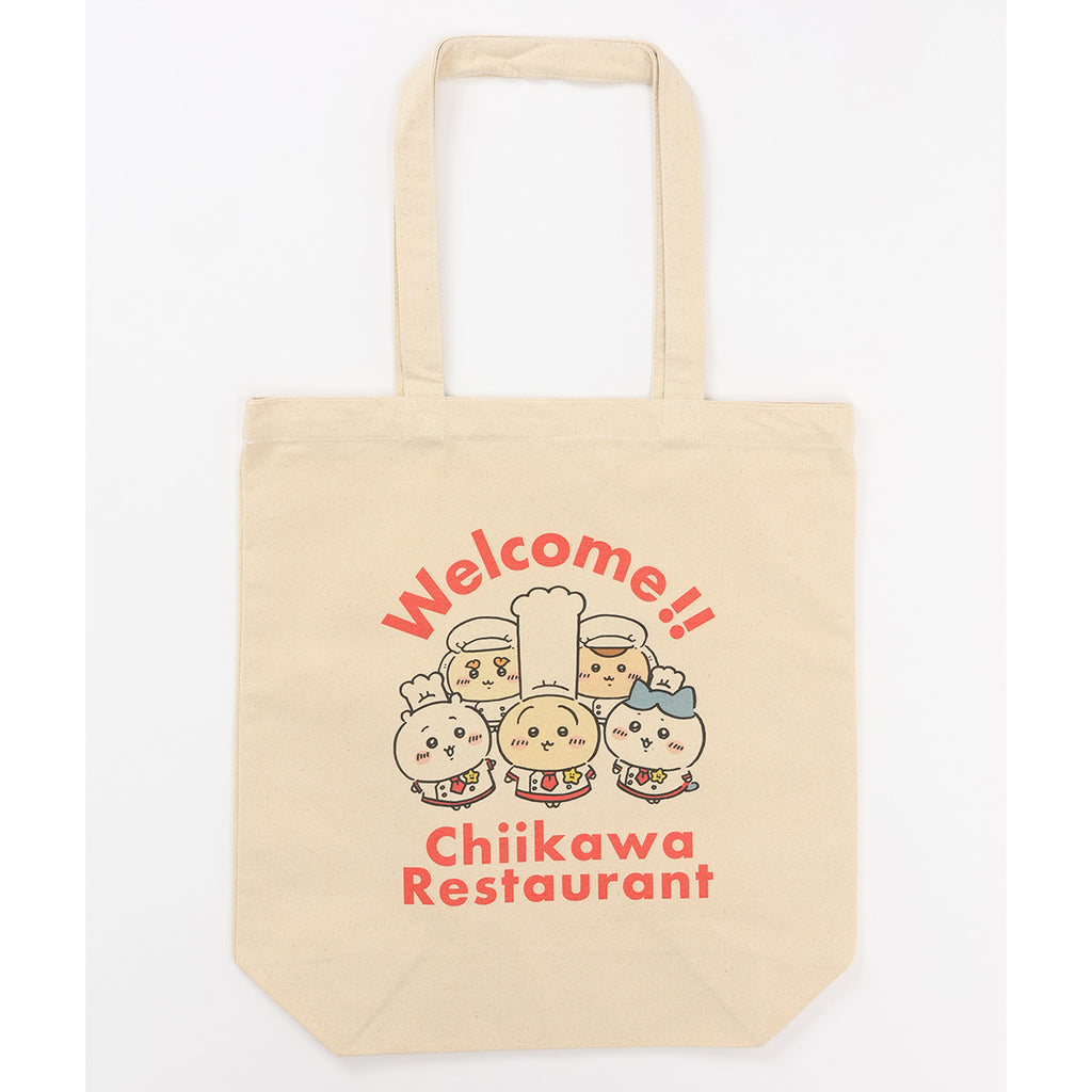 Chiikawa Chiikawa Restaurant Tote Bag Welcome Natural