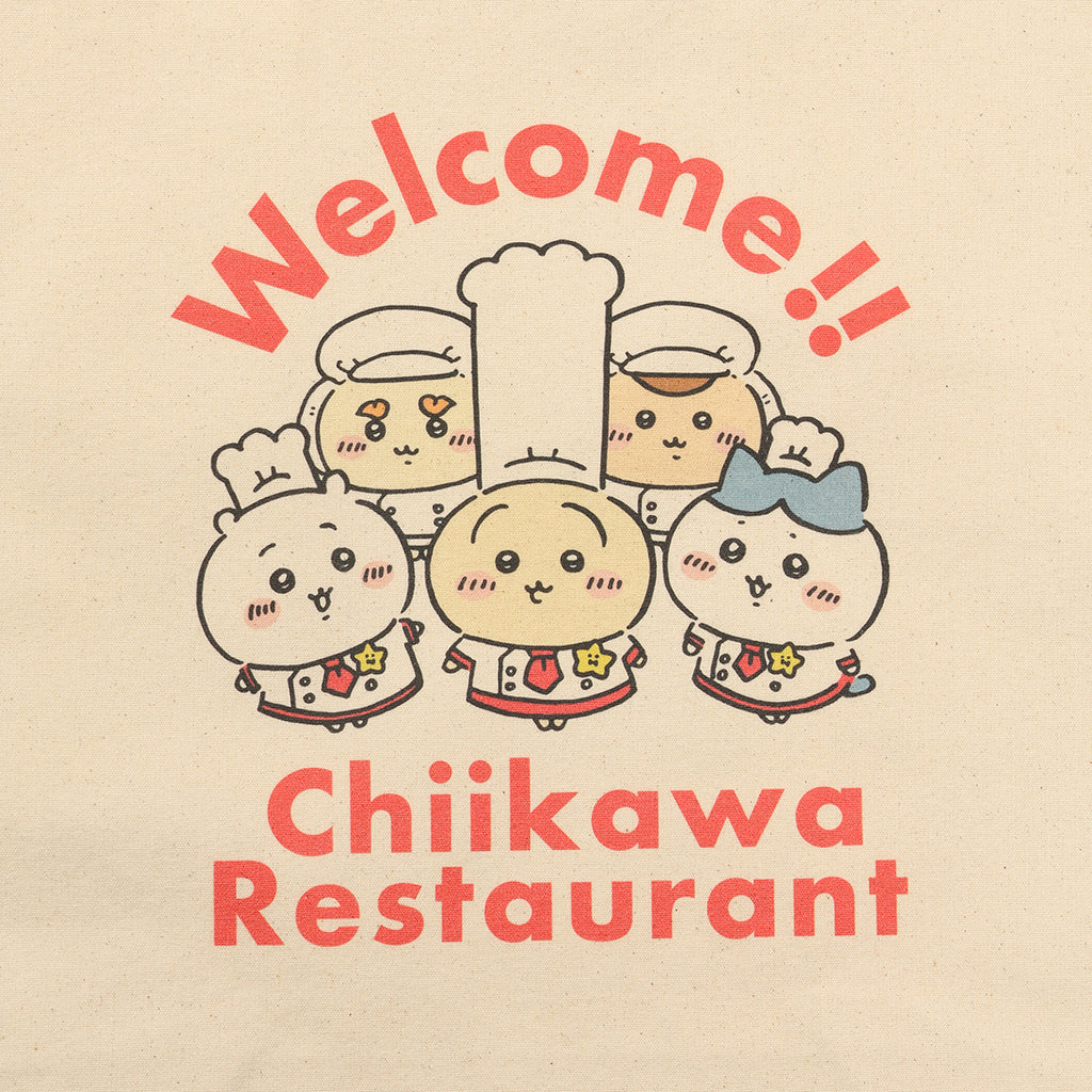 Chiikawa Chiikawa Restaurant Tote Bag Welcome Natural