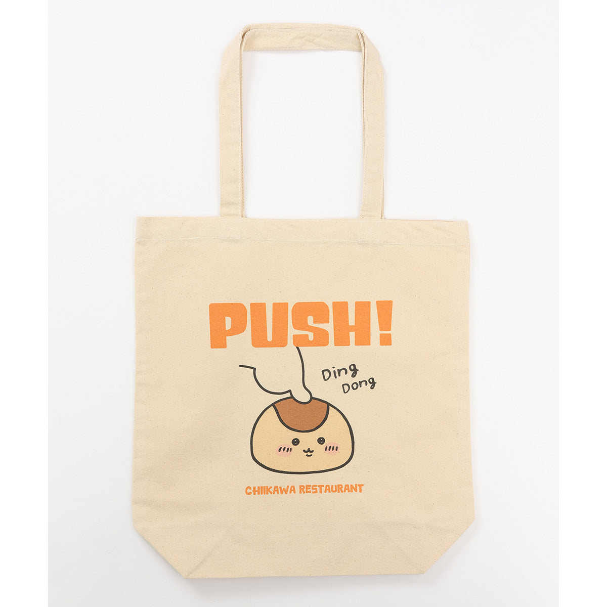 Chiikawa Chiikawa Restaurant Tote Bag PUSH! Natural