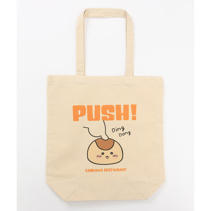 Chiikawa Chiikawa Restaurant Tote Bag PUSH! Natural