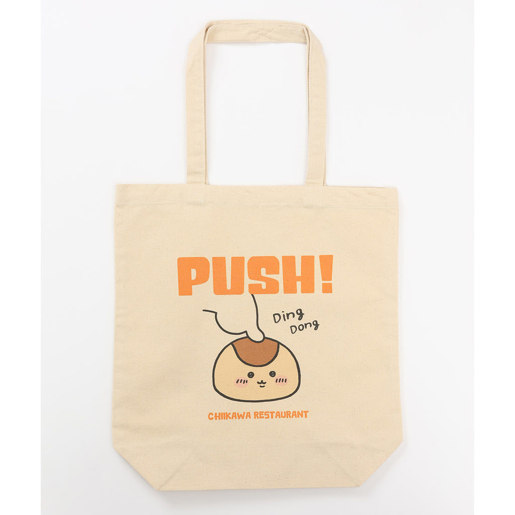 Chiikawa Chiikawa Restaurant Tote Bag PUSH! Natural
