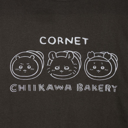 ちいかわ ちいかわベーカリー Tシャツ コロネなトリオ スミ
