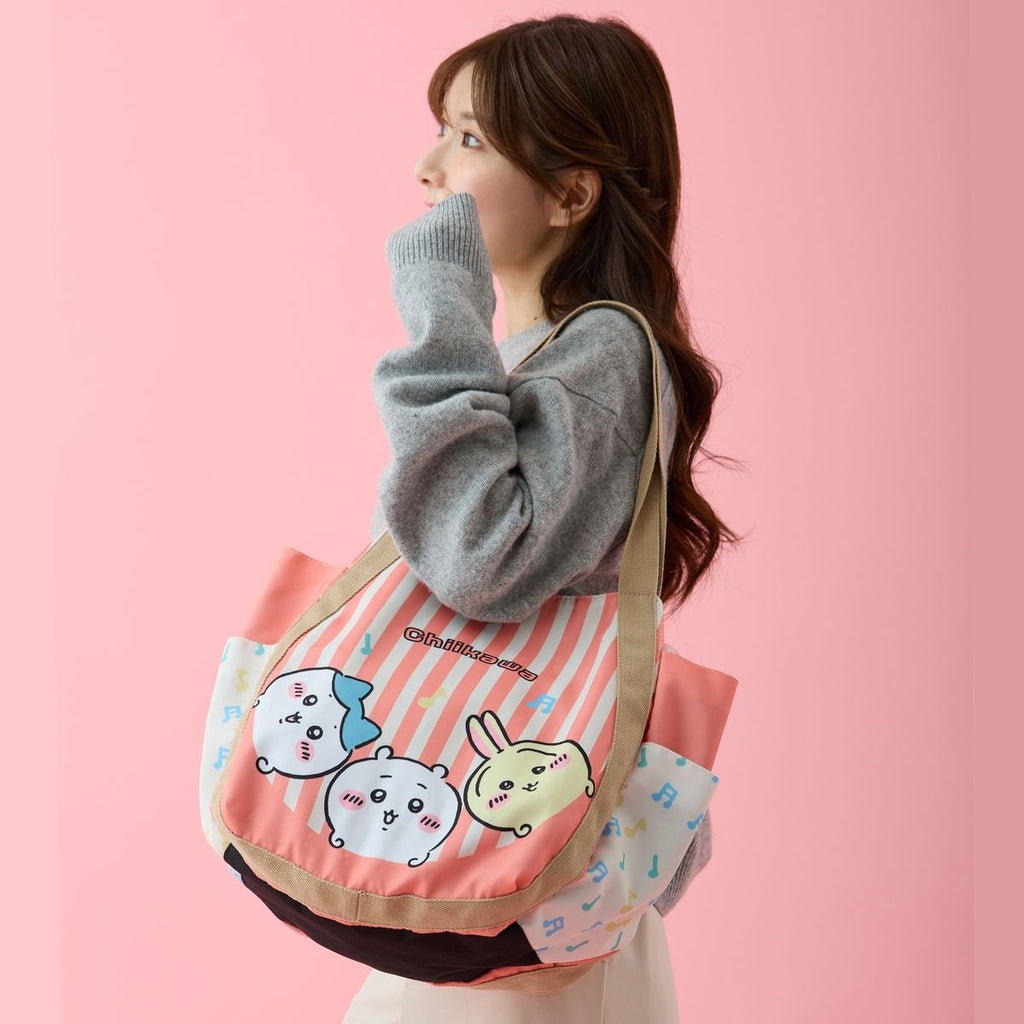 Chiikawa Balloon Bag Stripe Pink