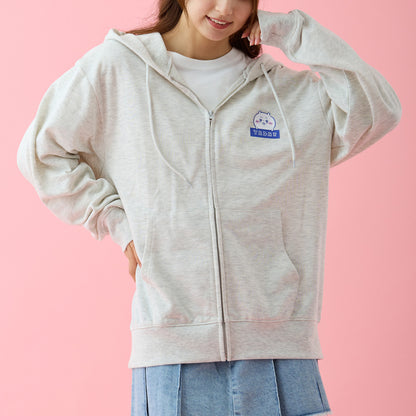 치이카와 ZIP 후드티 YADA! 믹스 그레이