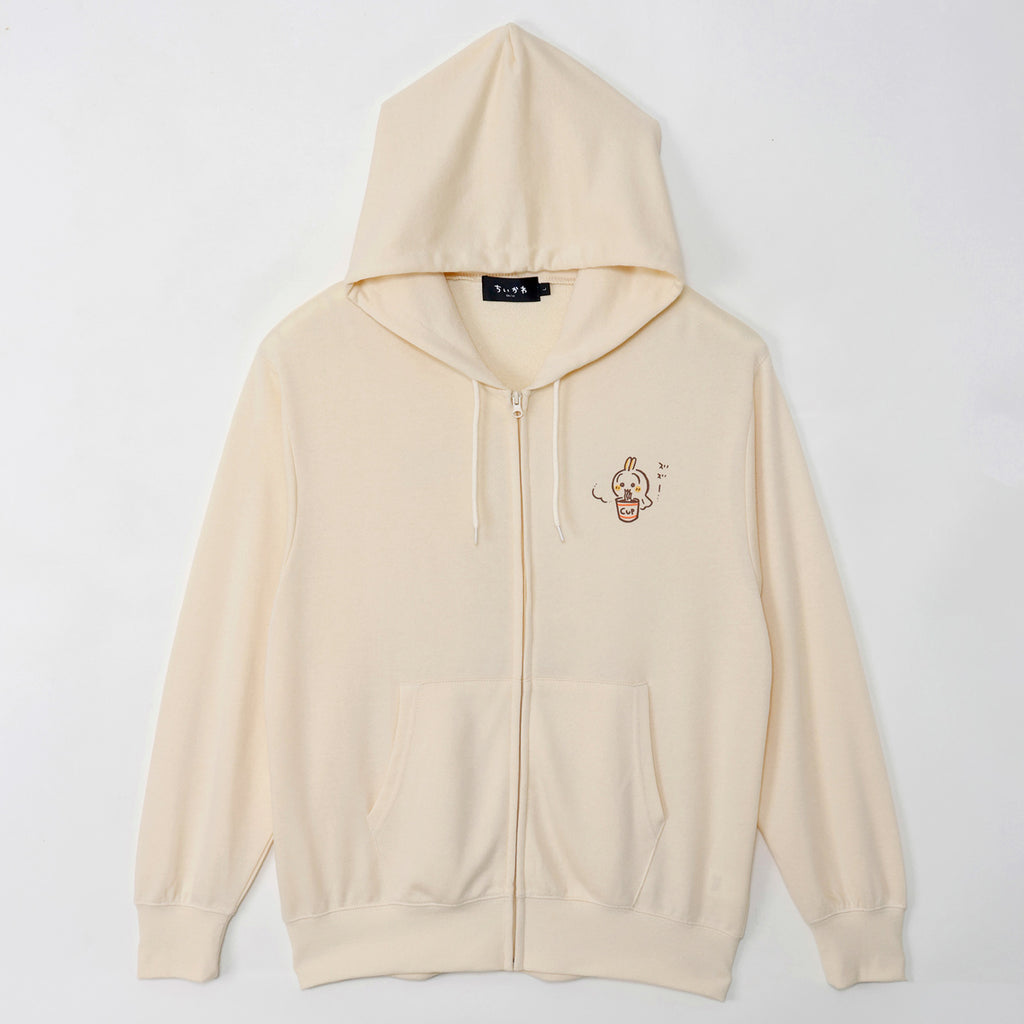 Chiikawa ZIP Hoodie Urayahabouzu Cream
