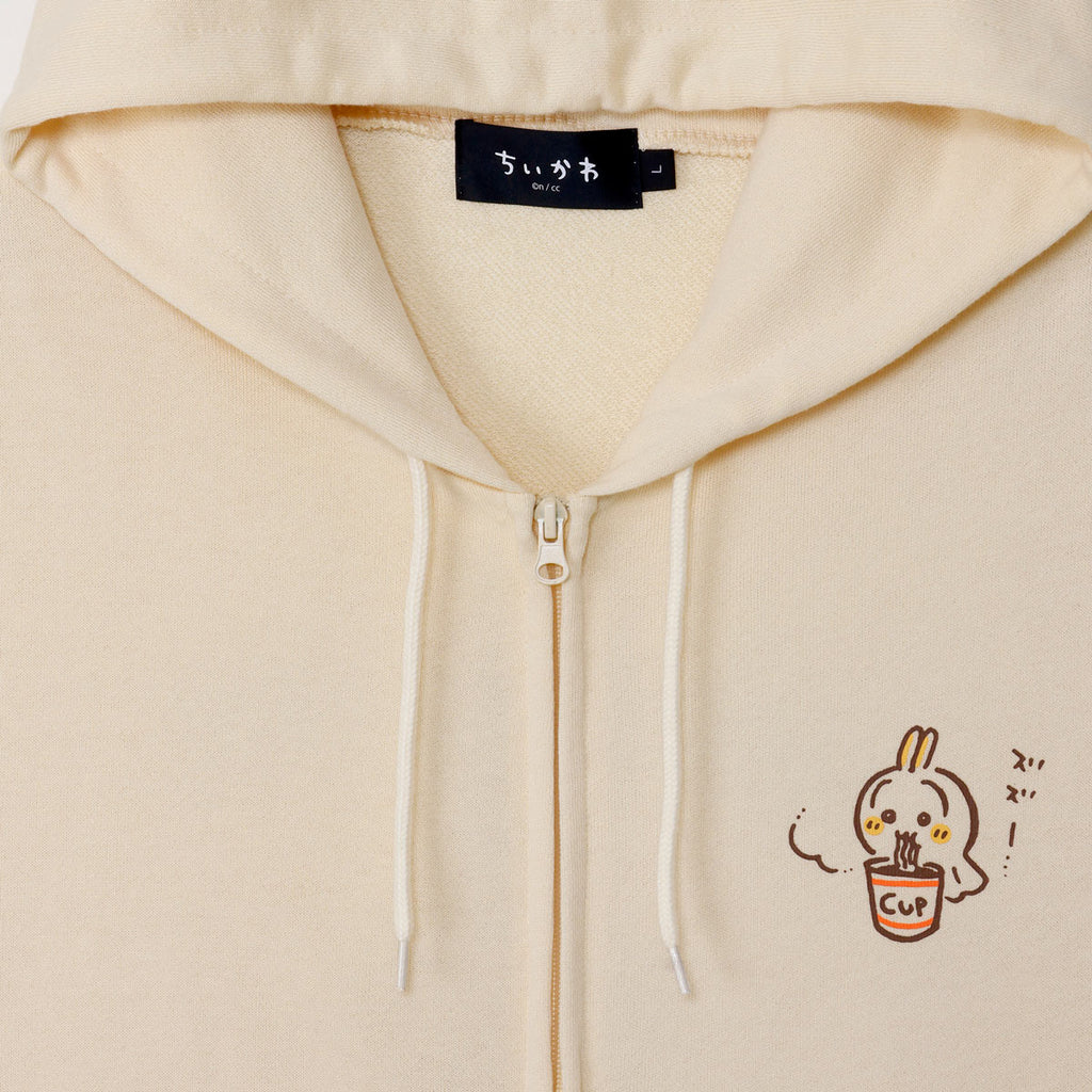 Chiikawa ZIP Hoodie Urayahabouzu Cream