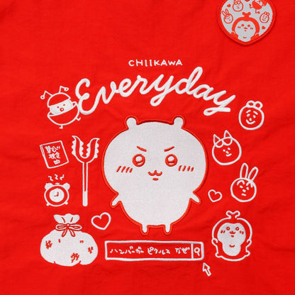 Chiikawa Embroidered ToteBag Chiikawa's Daily Red (with EmbroideryKey ring) 
