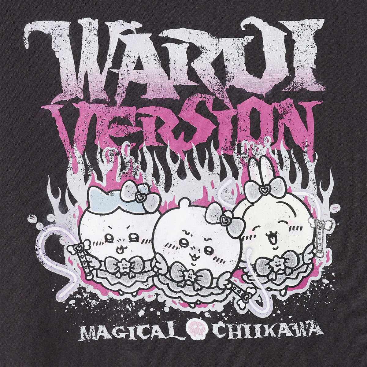 Chiikawa Magical Chiikawa T-Shirt Evil Version Trio Charcoal
