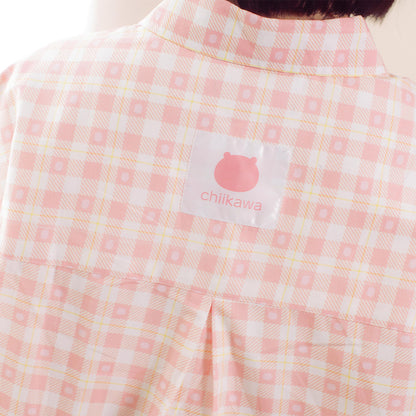 ちいかわ チェックシリーズ シャツ ちいかわ ピンク