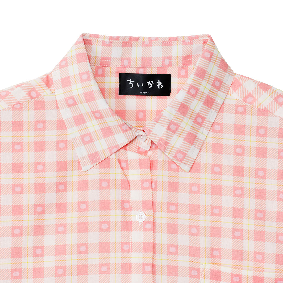 ちいかわ チェックシリーズ シャツ ちいかわ ピンク