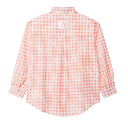ちいかわ チェックシリーズ シャツ ちいかわ ピンク