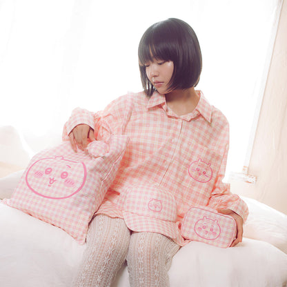 ちいかわ チェックシリーズ シャツ ちいかわ ピンク