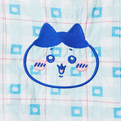 吉伊卡哇 格子系列衬衫 哈奇喵 蓝色