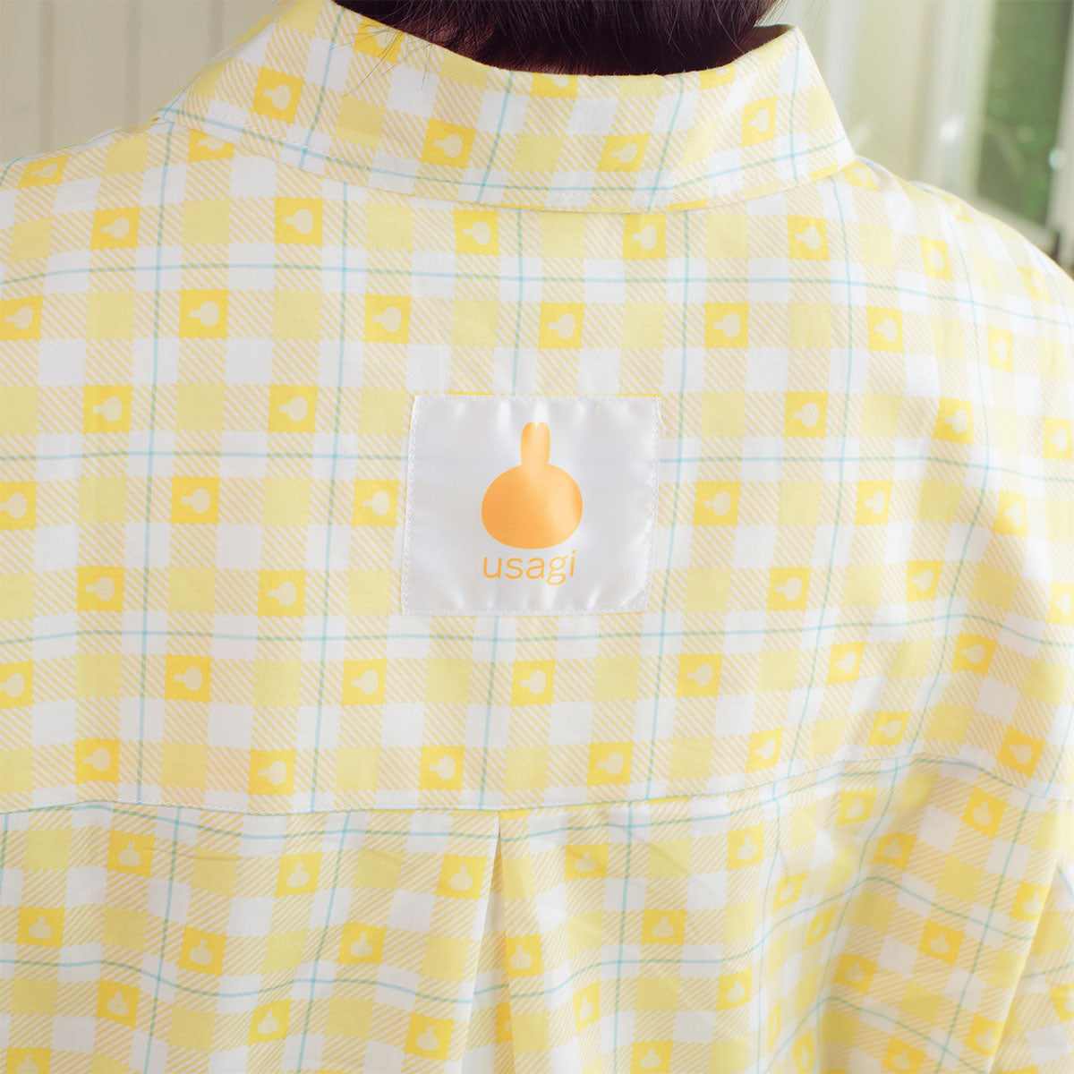 치이카와 체크 시리즈 셔츠 우사기 옐로우