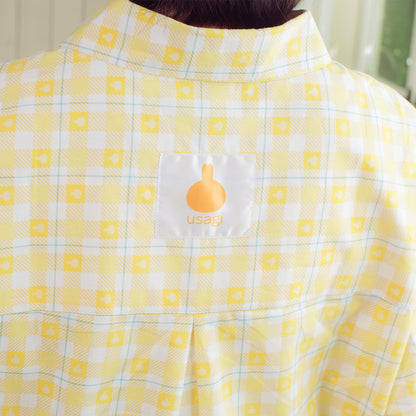 치이카와 체크 시리즈 셔츠 우사기 옐로우
