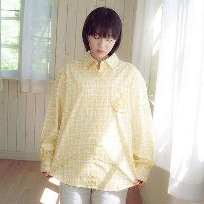 치이카와 체크 시리즈 셔츠 우사기 옐로우