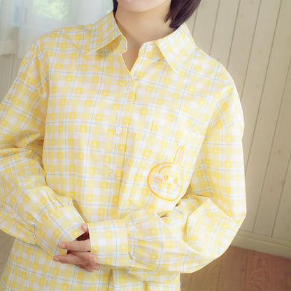 치이카와 체크 시리즈 셔츠 우사기 옐로우