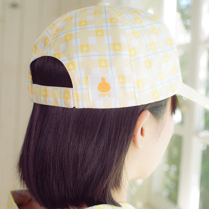 ちいかわ チェックシリーズ CAP うさぎ イエロー