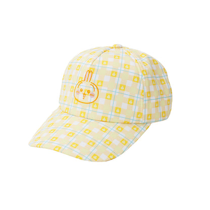 ちいかわ チェックシリーズ CAP うさぎ イエロー