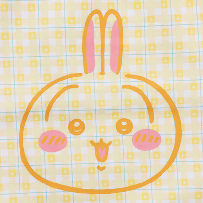 ちいかわ チェックシリーズ トートバッグ（チャーム付き）うさぎ イエロー