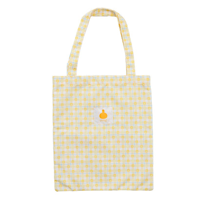 ちいかわ チェックシリーズ トートバッグ（チャーム付き）うさぎ イエロー